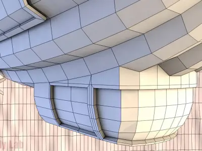 Cartoon Airship Low Poly Blimp Free low-poly 3D model