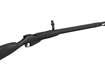 Mosin Assault rifle 3D model