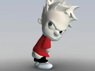 Calvin Peeing 3D model