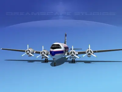 Douglas DC-4 Flying Tiger Line Cargo 3D model