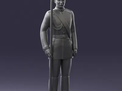 000115 Soviet Honor Guard Officer 0116 3D model