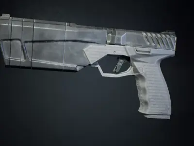 PBR - Maxim 9 Suppressed Pistol - Game-Ready 3D Asset Low-poly 3D model