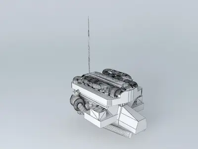 Car engine NEG V12 Free 3D model