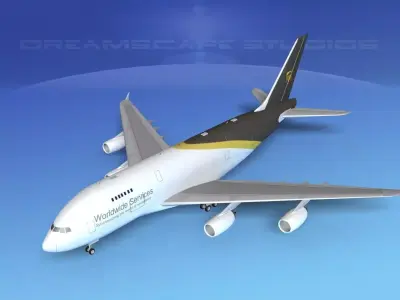 Airbus A380-800 UPS 3D model