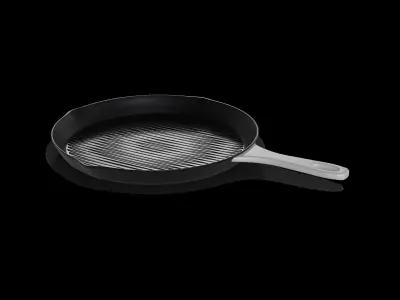 Grilling and BBQ utensils Grill Pan Low-poly 3D model