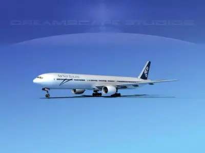 Boeing 777-300 Air New Zealand 3D model