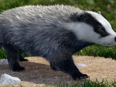 Walking Badger 3D model