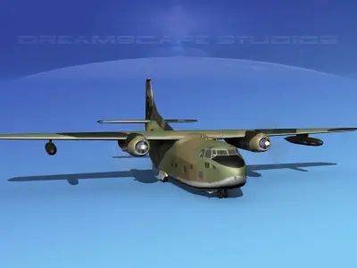 Fairchild C-123B Provider USAF 5 3D model