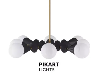 Chandelier Stella dome V8 SKU 6007 Free 3D model