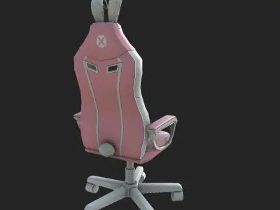 Pink Bunny Gaming Chair Low-poly 3D model purchase