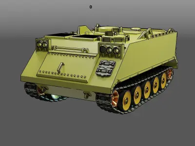 M113 APC tank   Low-poly 3D model