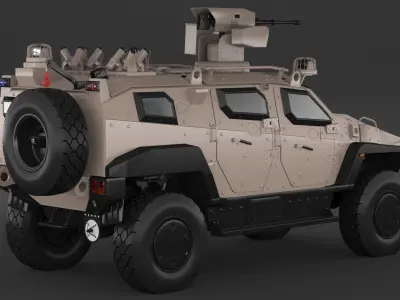 Yoruk Military Armored Vehicle 3D model