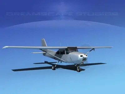 Cessna 172RG Cutlass Bare Metal 3D model
