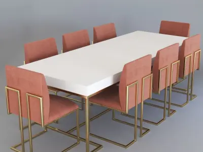 Dinning Table01 Free 3D model