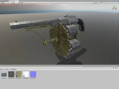 Joseph 48 shot revolver Low-poly 3D model