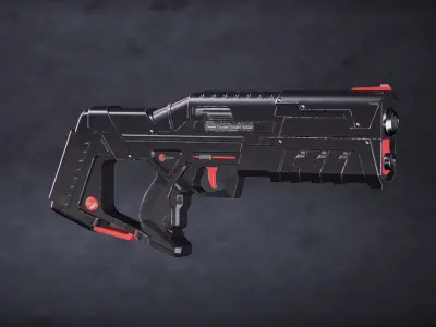 Futuristic Pistol Pack 4 3D model