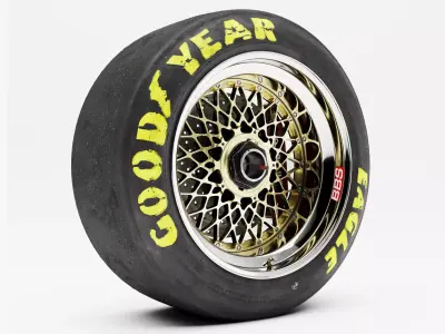 BBS E55 Goodyear Eagle V2 Combo 3D model