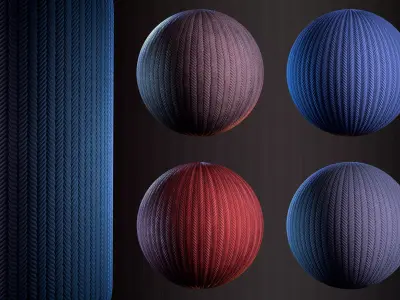 Fabric Katana-2 pattern - VOL 08 - SBsar - Maps Texture