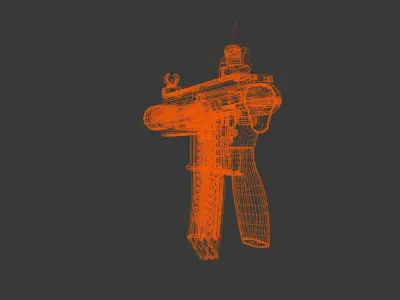 HK416 Pistol Free low-poly 3D model