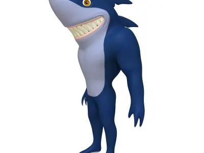 Shark Cartoon 3D model