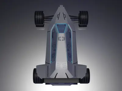 Moon Racer Low-poly 3D model