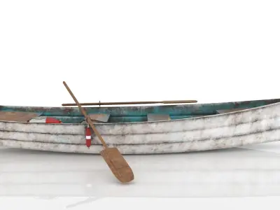 old boat Low-poly 3D model