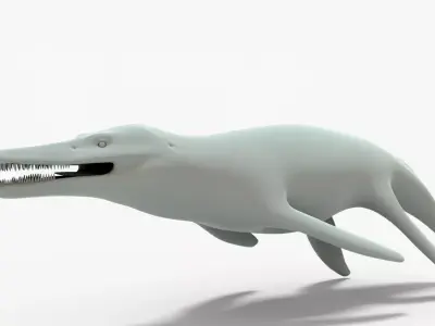 Kronosaurus Rigged Basemesh Low-poly 3D model