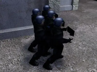 SWAT Police Officer Low-poly 3D model