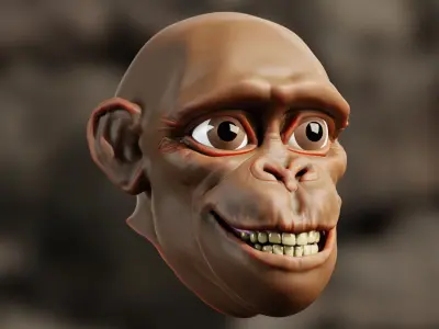 cartoon monkey 3D model