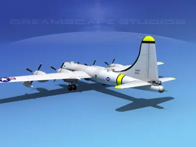 Boeing B-50 Superfortress V06 3D model