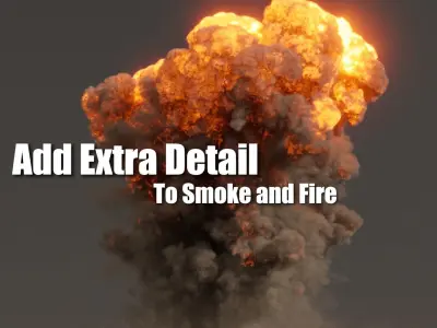 Blender Smoke and Fire Shader and Free Explosion 3D Model 3D model