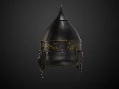 Ottoman Warrior Helmet - Game Ready 3D Model 3D model
