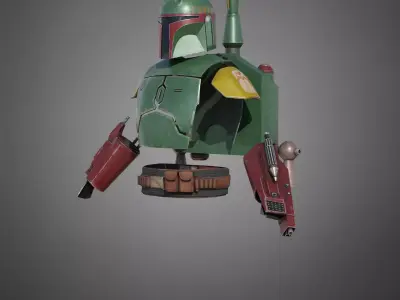 Star Wars Boba Fett Full Armor and Jetpack for Cosplay 3D Model Collection