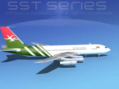 Boeing 707-320 SS Air Seychelles 3D model