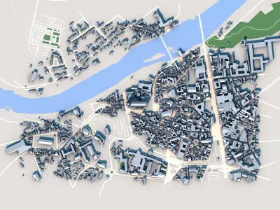 Sainte-Cecile Cathedral of Albi France 3D model