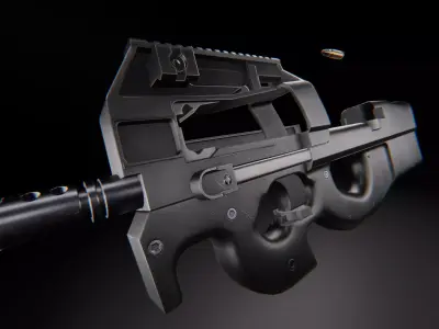 AAA P90 Game Ready PBR Low-poly 3D model