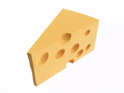 Piece of cheese triangular Free 3D model