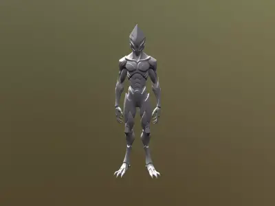 Low Poly Stylized Cyber-Assassin NIGHT-STALKER S7 - PBR Low-poly 3D model