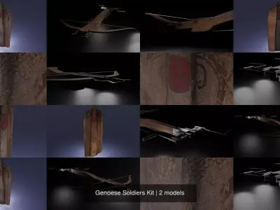Genoese Soldiers Kit 3D Model Collection