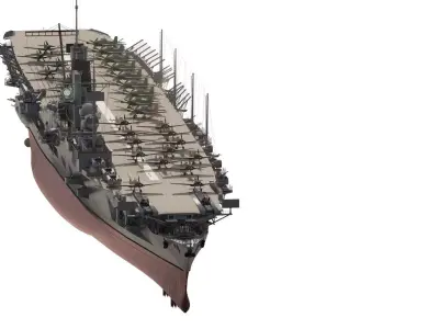 GERMAN NAVY WW2 AIRCRAFT CARRIER 3D model