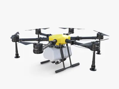 Agricultural drone V1 Low-poly 3D model