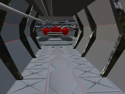 Spaceship  Aircraft Low-poly 3D model