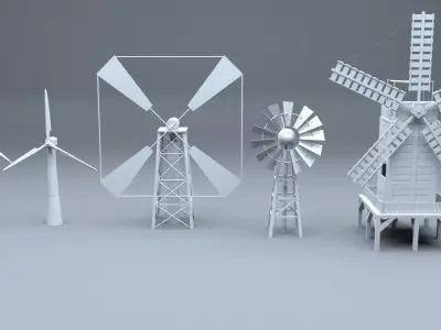 Environment Units-part-1 - 5 pieces 3D model Low-poly 3D model