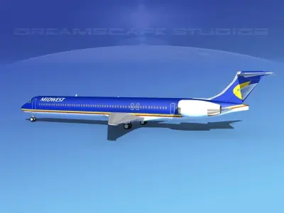 McDonnell Douglas MD-90 Midwest 3D model