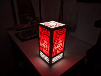 Japan-Style Squadron Hero Line Art Lamp 3D print model