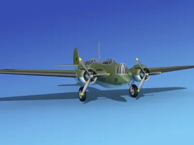 Martin B-10 V09 USAAF 3D model
