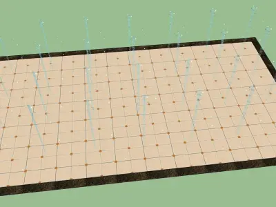 water jet on flooring 3d sketchup model 3D model