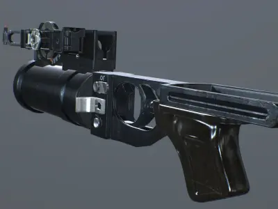 Grenade launcher Low-poly 3D model