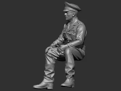 German Officer 4 ww2 3D print model