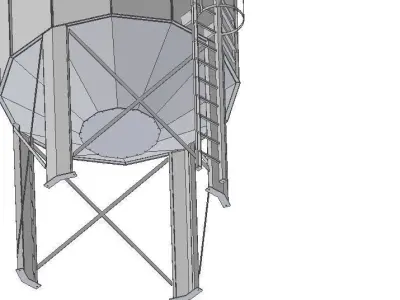 Medium silo 3D model